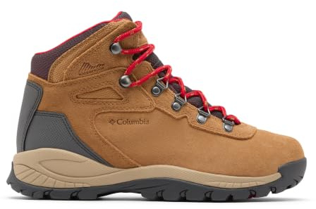 Columbia Womens Newton Ridge Plus Waterproof Amped, Elk/Mountain Red, 6