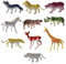 Set Animali, 10 PCS Animaletti per Bambini, Animali Della Giungla, Mini Animali Figure, Animali per Bambini, Animali Zoo per Bambini, Set Animali per Bambini, Giocattoli da Festa per Bambini (B)