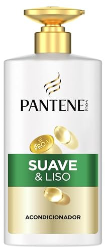 Pantene Pro-V Suave y Liso Acondicionador 800ml con Dispensador, Pelo Encrespado y Apagado. Uso Diario. Provitamina B5 y Nutrientes. Sin Aceites Minerales ni Colorantes. Tecnología Active Nutri-Plex