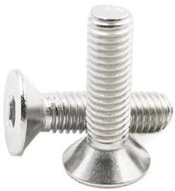 Haroar 2pcs M10*25mm M10X25 316 Stainless Steel Flat Screws Inner Hexagon Socket Countersunk Head Stainless Nails Bolts