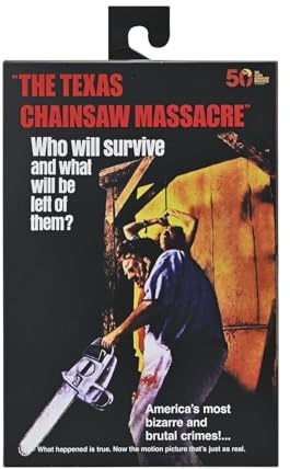Texas Chainsaw Masacre Ultimate Leatherface Action Figure - Figura da collezione di terrore mobile con accessori, circa 18 cm - licenza ufficiale - per fan, collezionisti e amanti