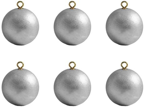 Plombs de pêche, 6 pièces 40g, petits poids ronds pour la pêche en haute mer, accessoires de pêche pour la pêche en eau salée et douce, argent