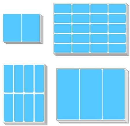 WYAN 410 Pièces Etiquette Autocollante, Petites Étiquettes Autocollantes, Gommettes Autocollantes, Pour Bocaux, Classeurs, Boîtes, Dossiers, Enveloppes, École, Bureau, Cuisine (Bleu clair, 4 Tailles)