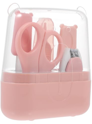 Toyvian Kit de Cuidado Uñas Niña Portátil Cortaúñas Infantil con Estuche Compacto Manicura Pedicura para Niña Práctico Regalo para Familias
