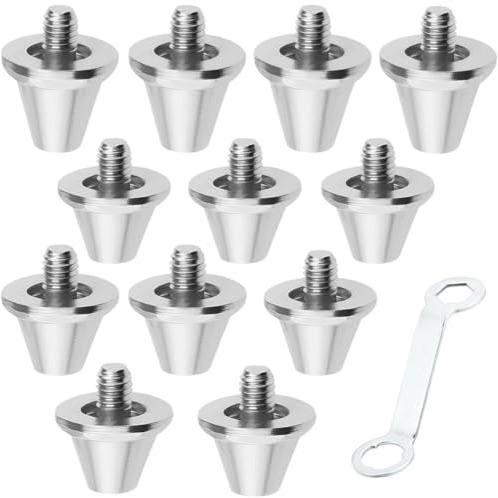 Lot de 14 crampons de rechange en aluminium - Vis filetées M6 stables et antidérapantes - Pour chaussures de football et compétitions