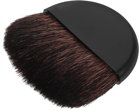 POPETPOP Pincel Plano para Rubor y Contorno Cerdas de Nailon, Brocha Pequeña Portátil para Polvos Sueltos, Herramienta de Maquillaje para Mejillas en Viaje