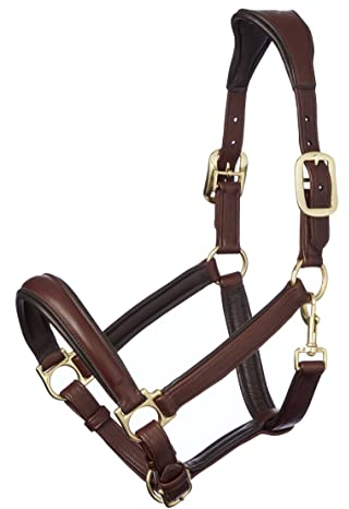 LeMieux Anatomic Leather Headcollar Anatomisches Lederhalfter, braun, Cob