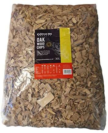 Exstream BBQ Barbecue Smoking Wood Chips *Up To 30 Great Flavours in 3, 15 & 30 Litres* (Oak 30 Litre)