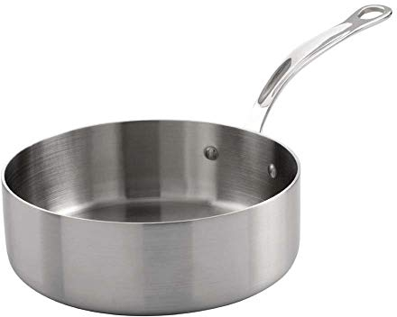 Samuel Groves FD090 Alluminio/Acciaio Inossidabile/Rame Nucleo 5 Strati Sauté Padella, 130mm x 206mm, Argento