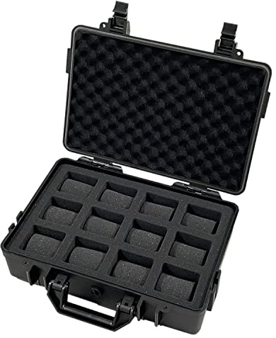 CAMPIONE COLLECTIONS Valigetta Portaorologi da viaggio antiurto e resistente all'acqua per 12 orologi in PVC
