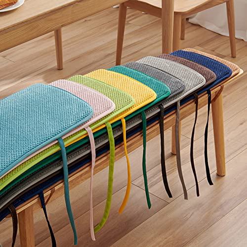 EN AyuL Bankkissen, 2/3-Sitzer, mit rutschfesten Bändern, für Gartenbank, Stuhl, Sitzkissen, weiches Cord-Sitzkissen für Zuhause/Esszimmerbank, Stuhl (180 x 35 cm, blau-grün)