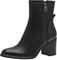 MARCO TOZZI by Guido Maria Kretschmer Damen Stiefeletten mit Absatz aus Kunstleder mit Reißverschluss, Schwarz (Black), 38 EU