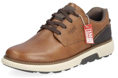 Rieker Herren Sneaker B3313, Männer Schnürschuhe, Lose Einlage,Freizeitschuhe,Derby schnürung,Schnuerschuhe,Schnuerer,Braun (24),43 EU / 9 UK