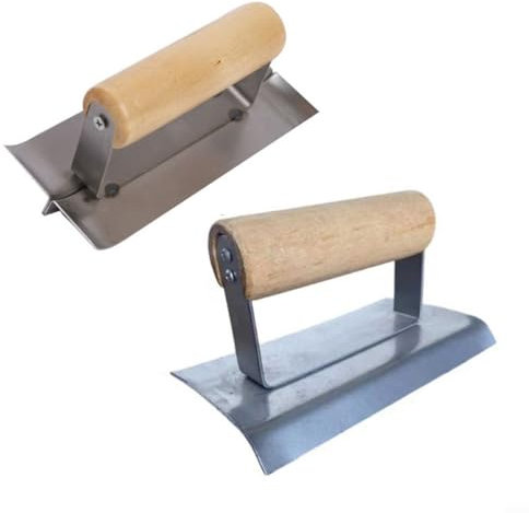 Sileduove Truelle dentée, truelle de lissage en acier inoxydable, truelle dentée, outils pour couper et enduire le béton (type B)