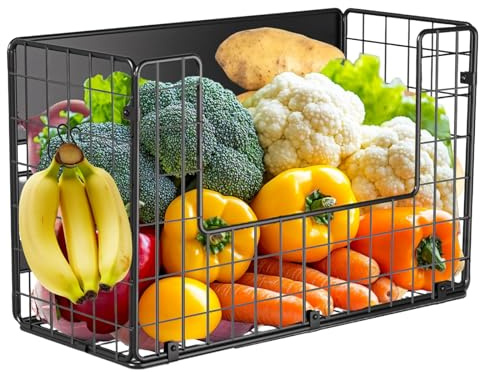 OMISHINE 1 Set U-Shape Magnetic Shelf for Fridge, Fruit Baskets for Kitchens, Onions and Potatoes Storage, Vegetable Rack Organiser, Magnetic Spice Rack for Fridge, BBQ Accessories, Tools, Snack