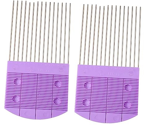 Housoutil 2pcs Quilling Combs for DIY Paper Craft Purple Paper Holder Weaving Tools for Creating Flowers and Decorative Patterns Compact and Portable Craft Supplies