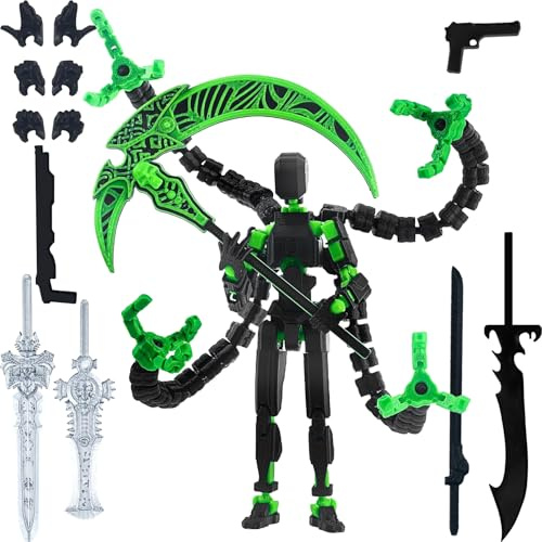 Titan 13 Figurine d'action – Robot mobile multi-articulé T13 imprimé 3D avec articulation complète | Idéal pour les collectionneurs – Lucky 13, Nova 13 et Dummy 13 versions