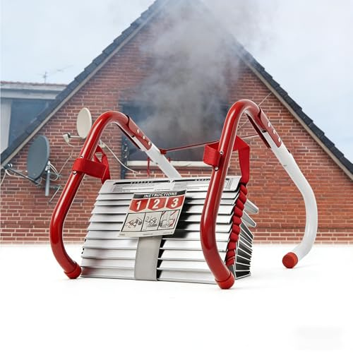 Escalera De Mano, Escalera De Escape En Caso De Incendio, Escalera De Velocidad, Escalera De Agilidad, Escalera De Seguridad Contra Incendios De 2 A 6 Pisos Para Salida De Ventana De Emergencia Interi