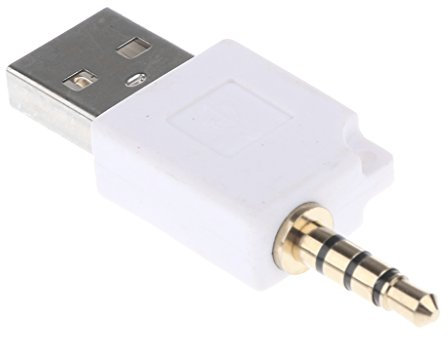 Gazechimp Adaptateur Usb 2.0 à 3.5mm pour Apple iPod Shuffle 1ère 2ème Génération - Blanc