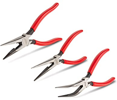 TEKTON Long Nose Pliers Set, 3-Piece (7, 8, 6 in. 70-Degree) | PGF99101
