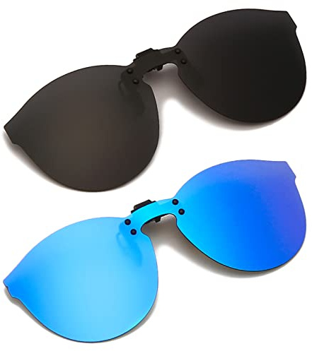 YAMEIZE Gafas de Sol Polarizadas con Clip Protección UV400 Antirreflejo Lente Sin Montura Abatible
