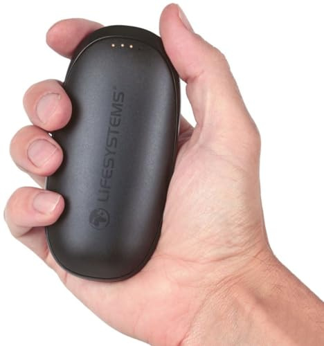 Lifesystems Rechargeable Hand Warmer With Power Bank Functionality, USB & USB C 10,000 mAh Battery, 4 Heat Settings, Up To 14 Hours Heat