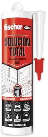 fischer - Solución Total Blanco 290ml | Alta Elasticidad y Adherencia | Pintable y Resistente a UV | Uso Interior y Exterior | Para Construcción, Automoción y Techos