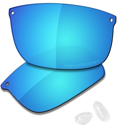 Saucer Lentes de repuesto prémium para gafas de sol Oakley Carbon Blade OO9174, Alta defensa: azul glaciar polarizado, Taille unique