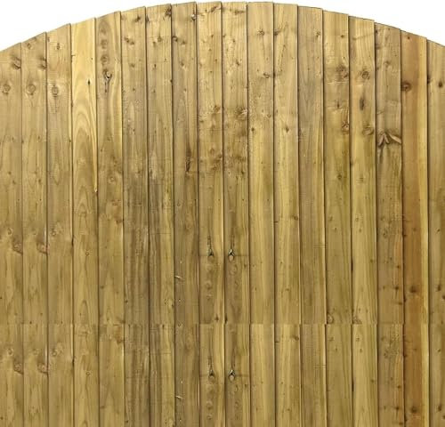Feather Edge Vertical Fence,Overlapped Panel, Top Dome Fence Panel, 6ft Length, Shoulder Height, Treated Feather Edge Closeboard Planks (6FT (L) X 2FT (H))