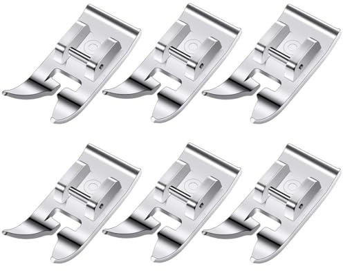 QOMJUFA 6 Pezzi Universali per Macchine Da Cucire Multiuso Piedino Dritto A Zig-Zag, Accessorio Multifunzione Adatto per Tutte Le Macchine Da Cucire Singer Brother Janome E Babylock