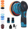 Shkalacar Polisseuse Voiture,polisseuse sans fil pour voiture, polisseuse automobile de 5 pouces/6 pouces avec 2 batteries rechargeables,8 vitesses variables,2800-5500 tr/min,pour voiture, bateau