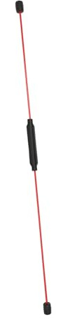 SKISUNO Barre d'exercice Vibrante Multifonction Rouge en Caoutchouc Souple, Barre De Fitness Portable Légère, Entraîneur Musculaire pour Entraînement à Domicile Et Renforcement Musculaire