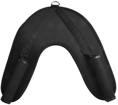 Wlinfetity Ab Crunch - Arnés para entrenamiento de gimnasio y hogar, diseño cómodo acolchado con correa de cuerda en espiral, compatible con máquinas de cable, color negro