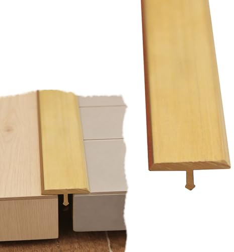 Perfil de Transición Moldura Transición Latón Pisos - Tiras Conexión Extra Estrechas Unir Pisos Madera Baldosas, Molduras Divisorias Bordes/Umbrales Puertas(Wide-13.5mm (0.53))