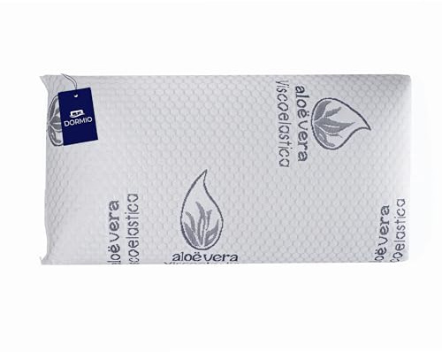 Dormio - Pack de 2 unidades, almohada viscoelástica con adaptabilidad al cuello, tejido Aloe Vera, termorregulable, 70 cm, blanco