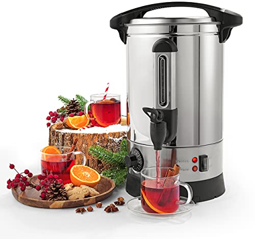 Giles & Posner EK2907 Electric Hot Water Dispenser Urn – 7L Mulled Wine Urn, Tea/Coffee/Pumpkin Spice Drinks Boiler With Tap, Adjustable Temperature, Drink Warmer For Catering, Office, Parties, 1500 W