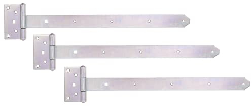 Alberts 311025 Kreuzgehänge | mit verpresstem Stift | galvanisch verzinkt, dickschichtpassiviert | Band 491 x 40 mm | Scharnier 103 x 59 mm | 3er Set