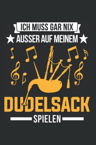 Dudelsack Notizbuch: Dudelsack Dudelsackspieler / 6x9 Zoll / 120 karierte Seiten