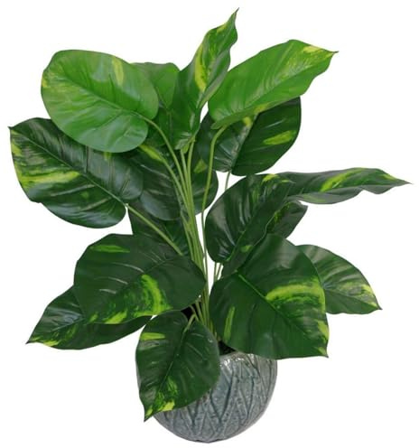 Leaf Design UK Realistic Large Artificial Foliage Plant with Pot Devils Ivy,60cm, Devils Ivy,60cm,AZ-FOLIAGE, Green