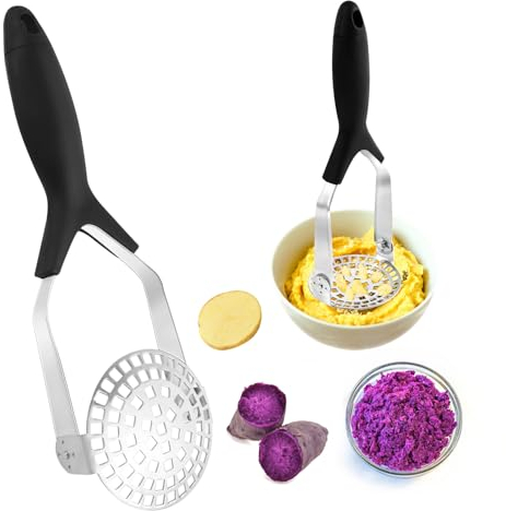 Schiacciapatate Acciaio Inox,Pieghevole Potato Masher,Verdura Frutta Schiacciapatate,Pressa da Patate,Utensile Schiacciapatate a Mano per purè di patate, marmellata, verdure e frutta