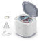 Ultrasonic Retainer Cleaner, Kunphy Ultrasonic Denture Cleaner 46kHz 220ML Portable Dental Pod for Dentures, Mouth Guard, Aligner, Retainers, Toothbrush Heads, White
