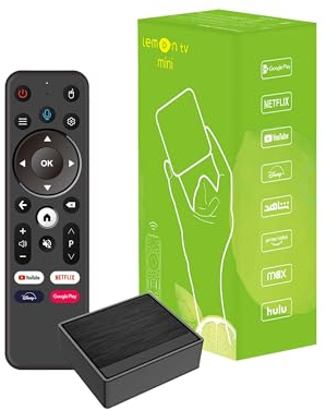 BOXPUT Lemon TV Mini Android TV Box, Android 12.0 TV Box, 2GB RAM 16GB ROM, H618/2.4G/5G Dual WiFi, BT5.4 Quad Core 4K Ultra HD Media Box Media Player Android TV Box