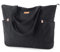 Lekespring Laptop Tote Bag for Women - Large Capacity Shoulder Bag with Zip and Pocket for College School Work Travel Shopping(Black)
