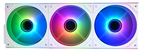 Thermalright TR Ventilador de CPU inverso TL-M12QRW-S X3, bloques de construcción de 120 mm, conector PWM, refrigeración silenciosa de PC con luz ARGB, ventilador de PC conectado inalámbrico con