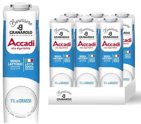 Granarolo Latte UHT Accadì Senza Lattosio, 6 x 1000ml