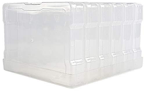 novelinks Transparent 4 x 6 Photo Storage Boxes - Photo Organizer Cases Picture Storage Containers - 6 PACK (Clear)