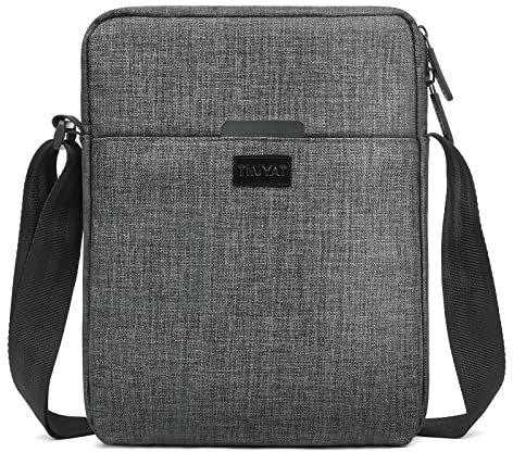 flintronic Umhängetaschen Herren Schultertasche Herrentasche, Leichte Crossbody Bag Arbeitstasche Kuriertasche Messenger Bag zum Arbeiten Einkaufen Schulreise Alltag (Grau)