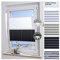 ourdeco® Kombi Doppel-Plissee / 40 x 130 cm weiß/anthrazit/lichtdurchlässig, Blickdicht, verdunkelnd/Farben: Weiß-Weiß, Beige-Weiß, weiß-anthrazit