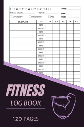 Fitness Log Book: Practical Nutrition Planner | 120 Pages, Matte Cover Finish | Weight Lifting Journal for Men and Women