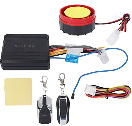 VOBOR Motorrad Alarmanlage mit 2 Fernbedienung, 12V 125db Universelle wasserdichte Drahtlose Diebstahlsicherung Alarmanlage Motorrad Funkalarmanlage